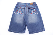 Y2K R. BBQ Light Wash Denim Shorts - Pants/Shorts - Thrifted Threads