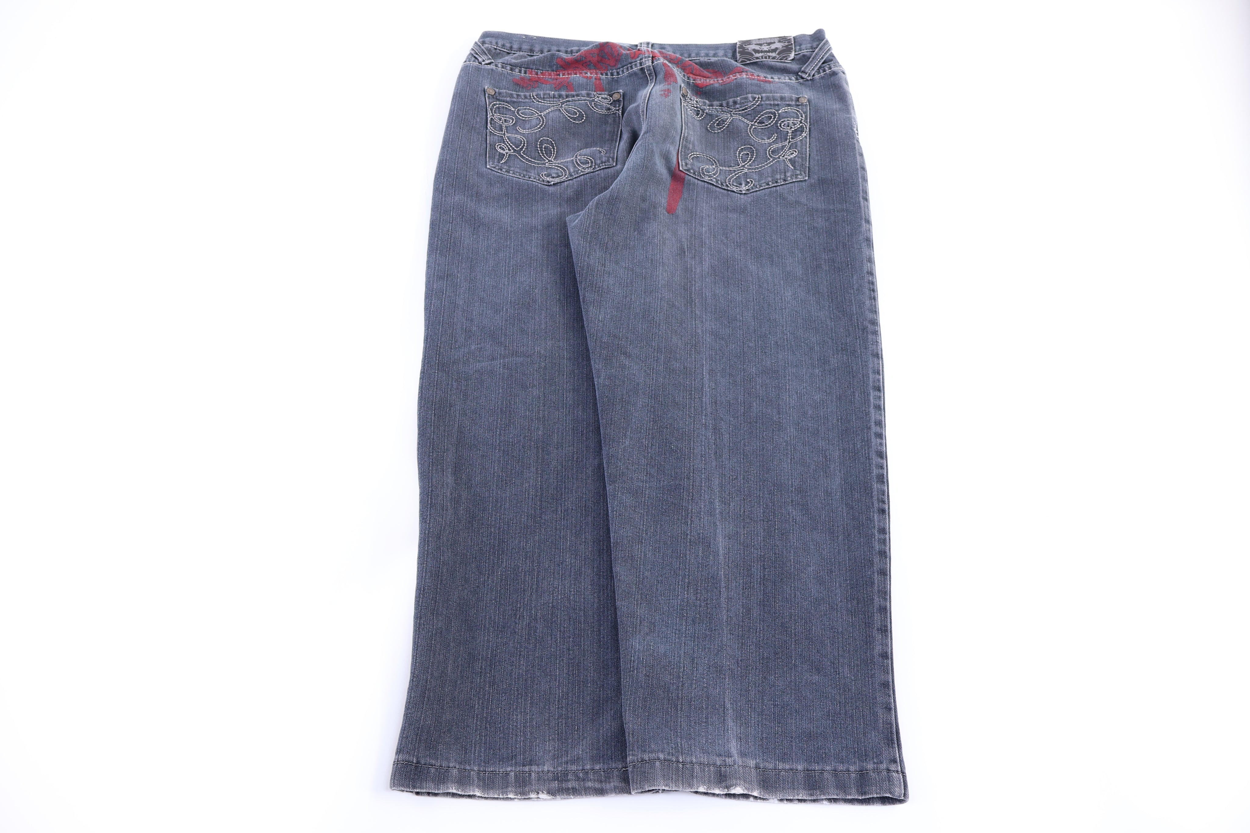 Y2K Raider Dark Wash Denim Jeans - Pants - Thrifted Threads