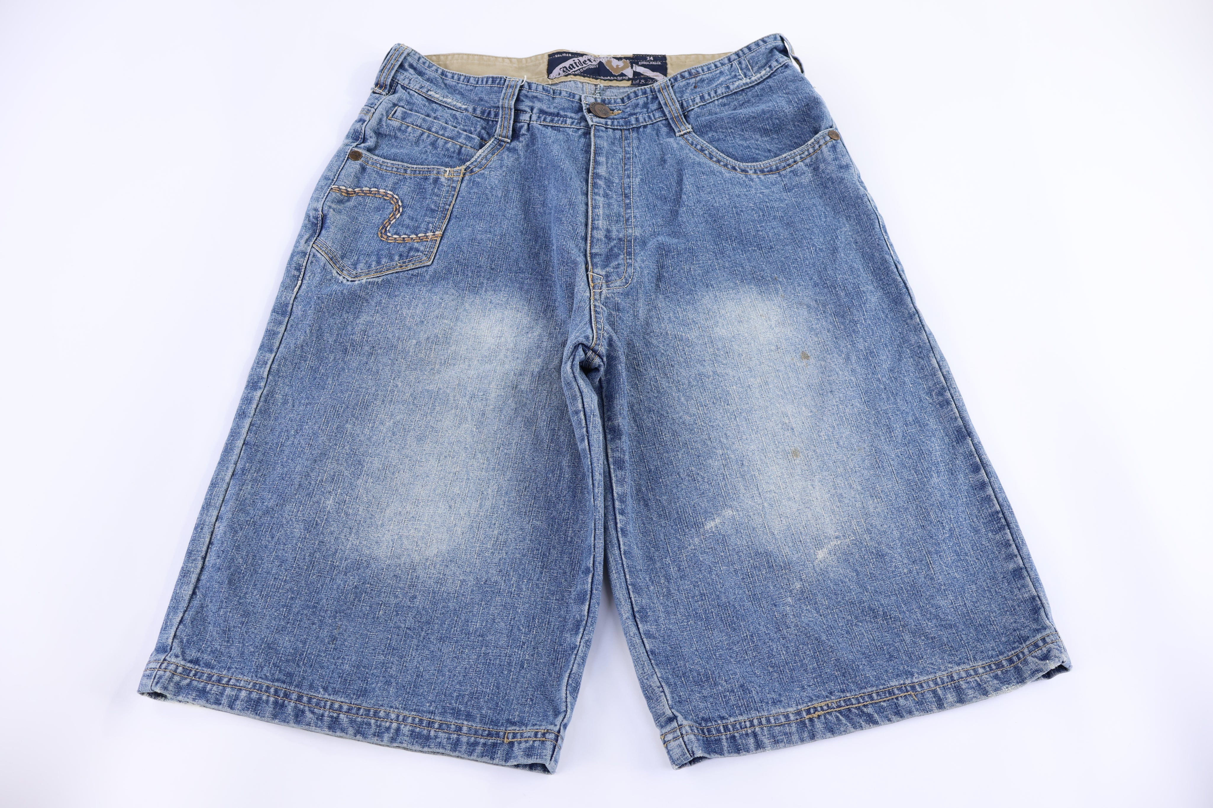 Y2K Raider Medium Wash Denim Shorts - Pants/Shorts - Thrifted Threads