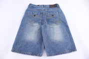 Y2K Raider Medium Wash Denim Shorts - Pants/Shorts - Thrifted Threads