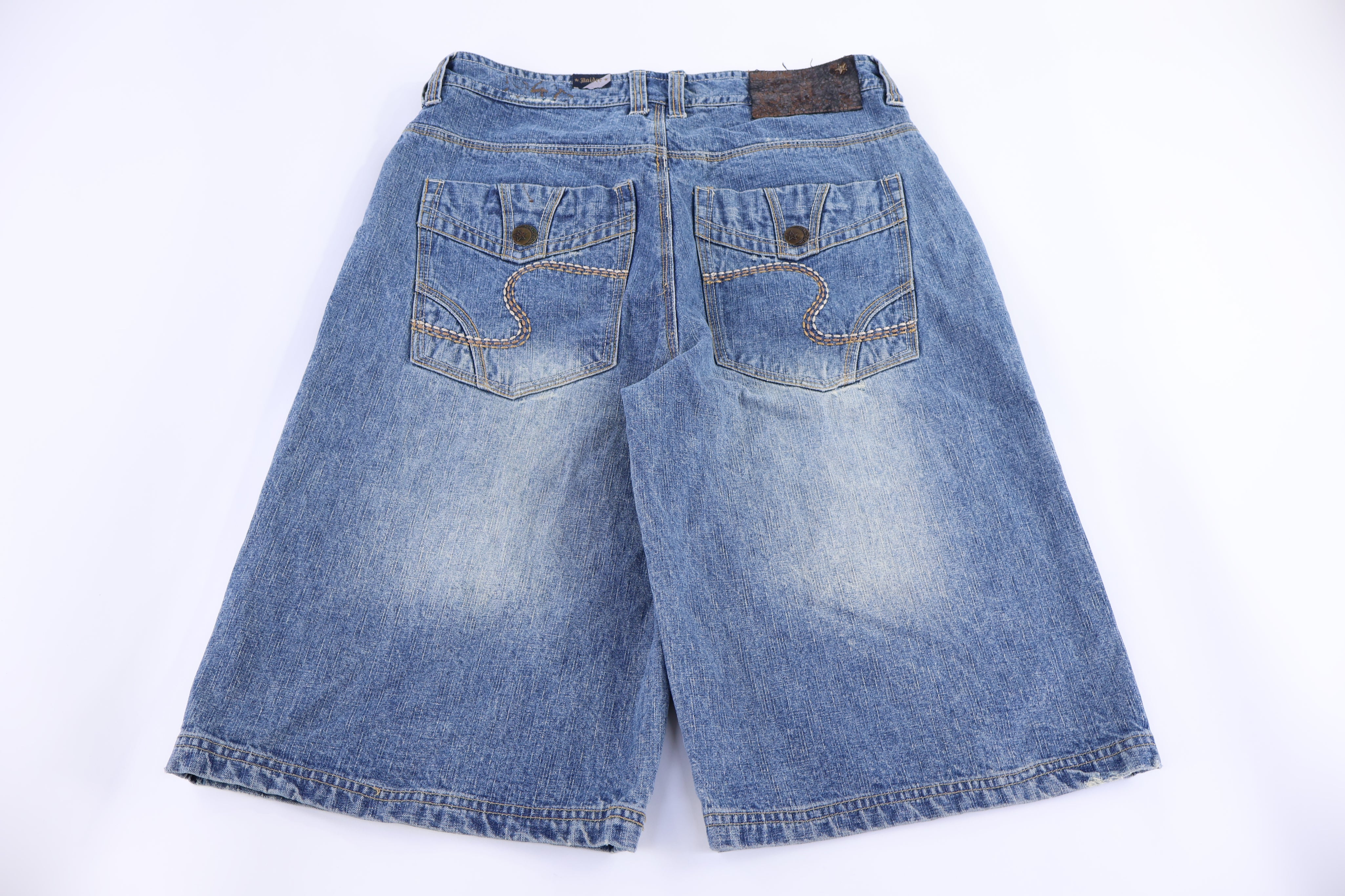 Y2K Raider Medium Wash Denim Shorts - Pants/Shorts - Thrifted Threads