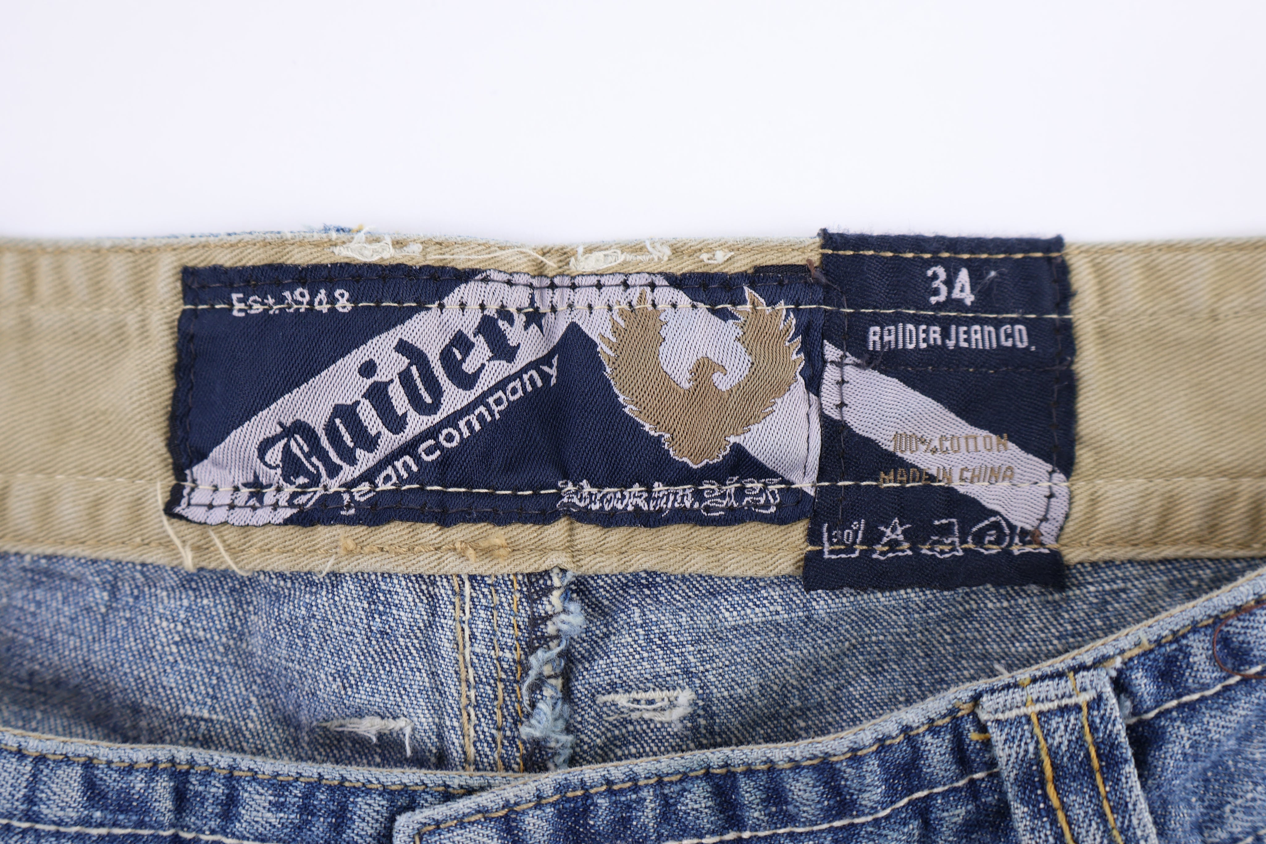 Y2K Raider Medium Wash Denim Shorts - Pants/Shorts - Thrifted Threads