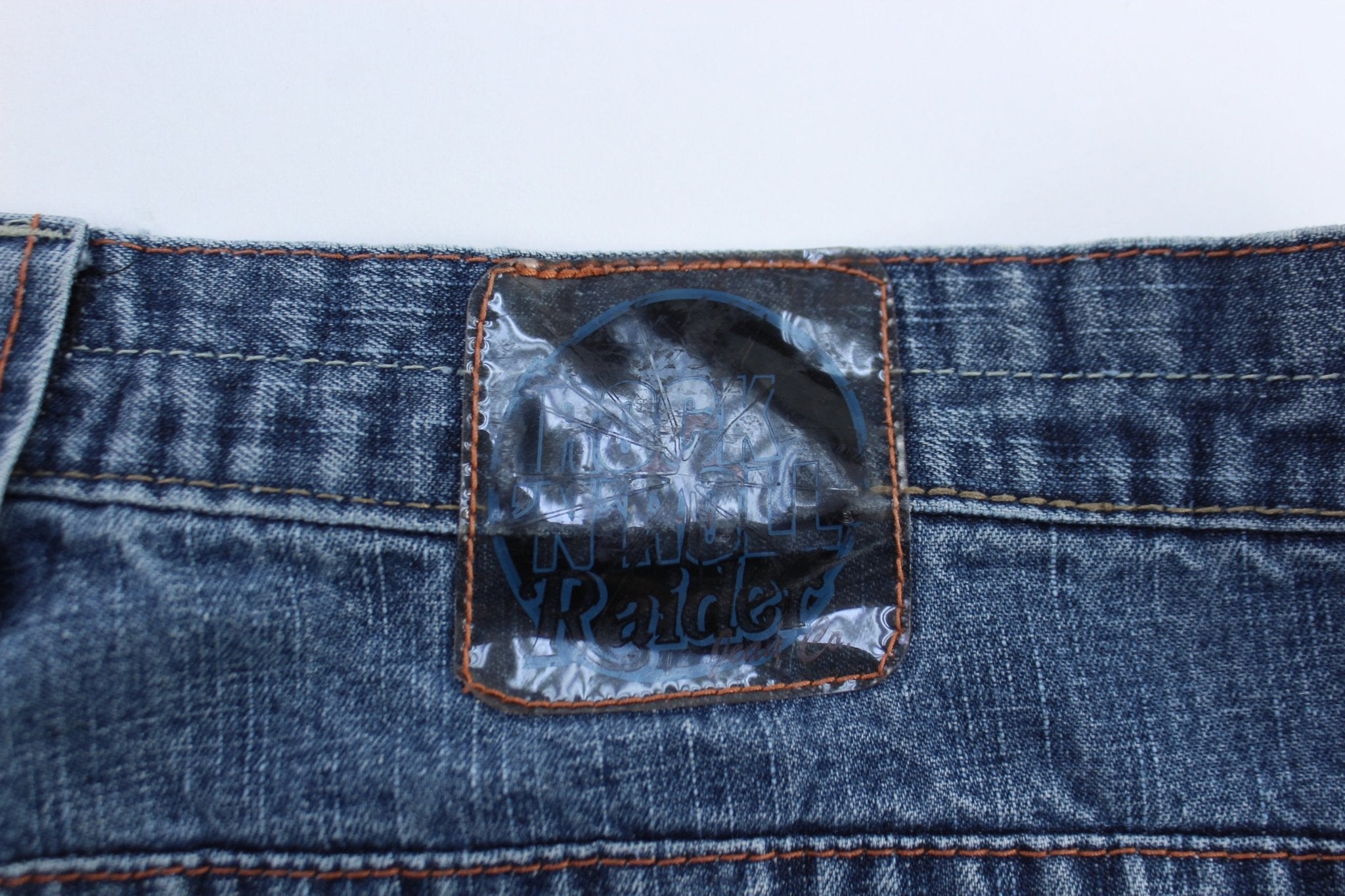 Y2K Raider Medium Wash Denim Shorts - Pants/Shorts - Thrifted Threads