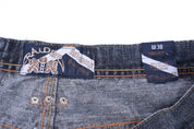 Y2K Raiders Dark Wash Denim Shorts - Thrifted Threads