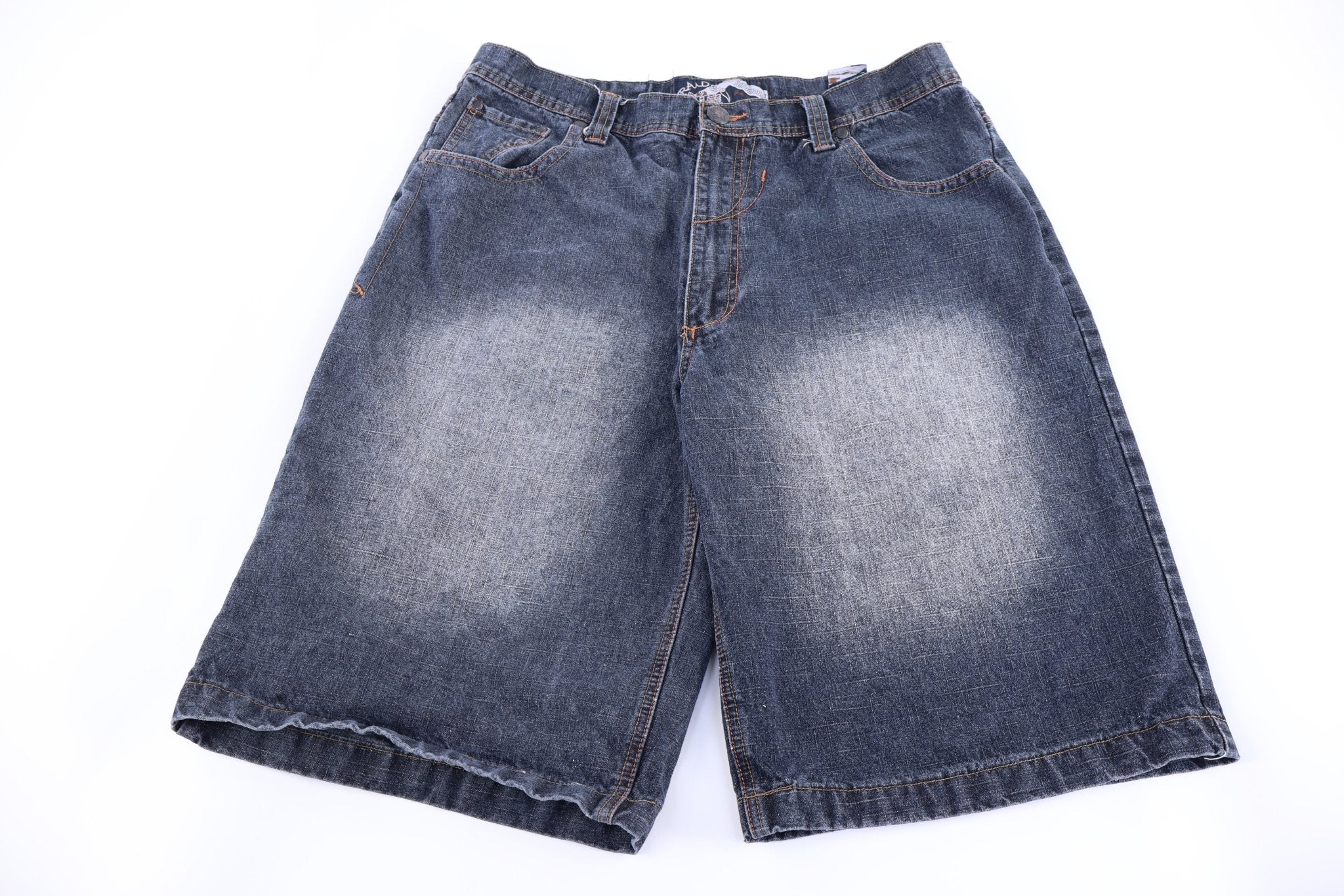 Y2K Raiders Dark Wash Denim Shorts - Thrifted Threads