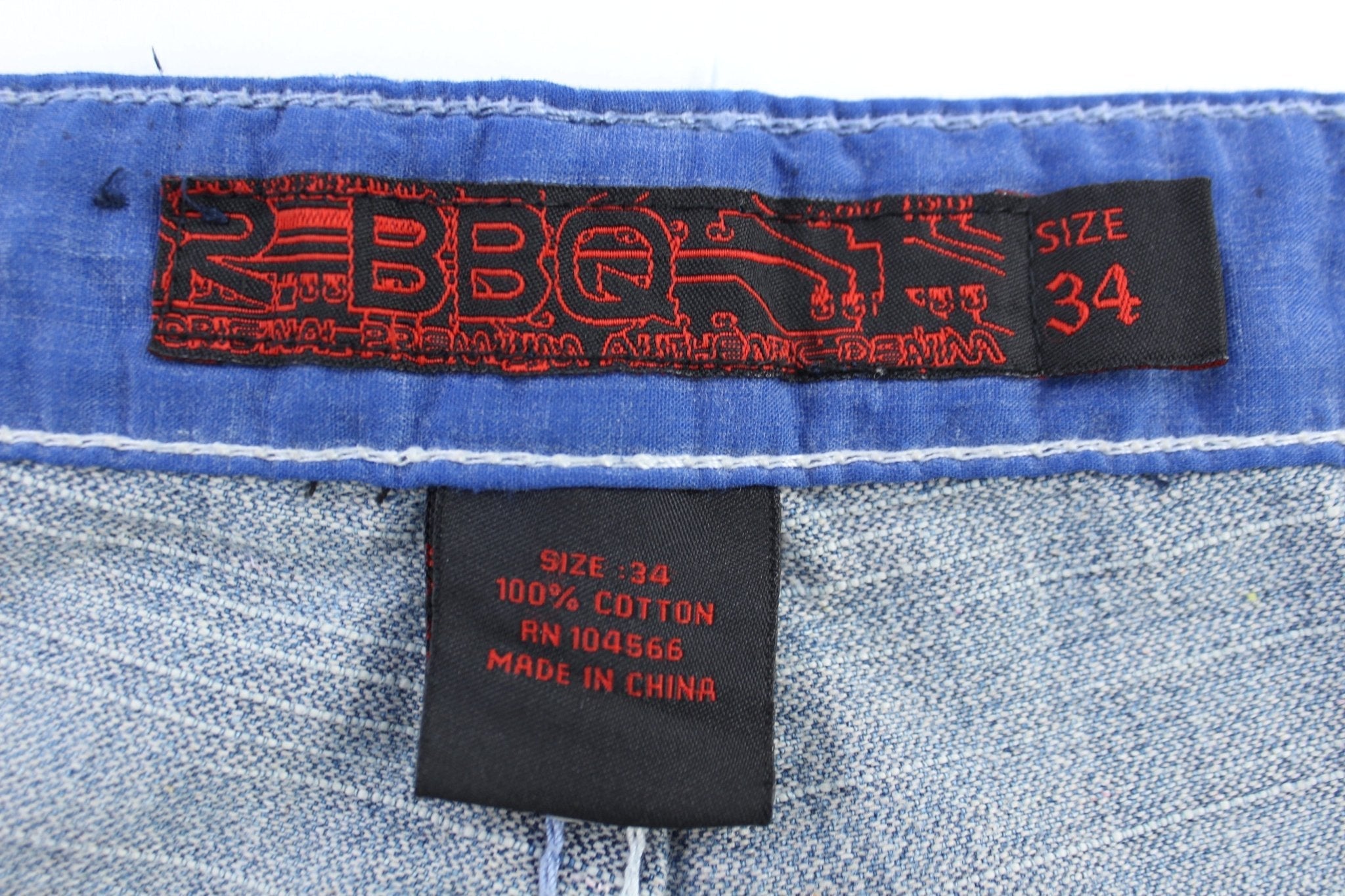 Y2K R.BBQ Light Wash Denim Shorts - ThriftedThreads.com