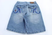 Y2K R.BBQ Light Wash Denim Shorts - Pants/Shorts - Thrifted Threads