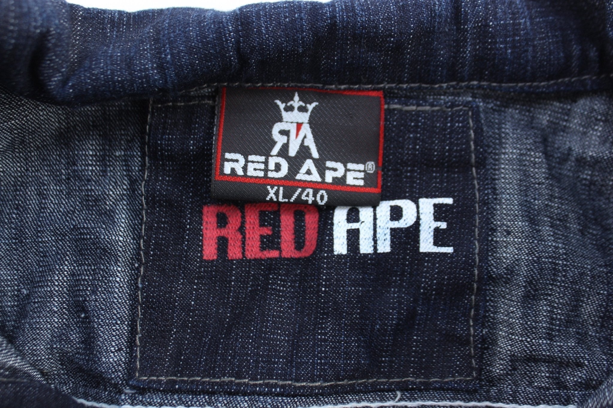Y2K Red Ape Dark Denim Jacket - Jacket - Thrifted Threads