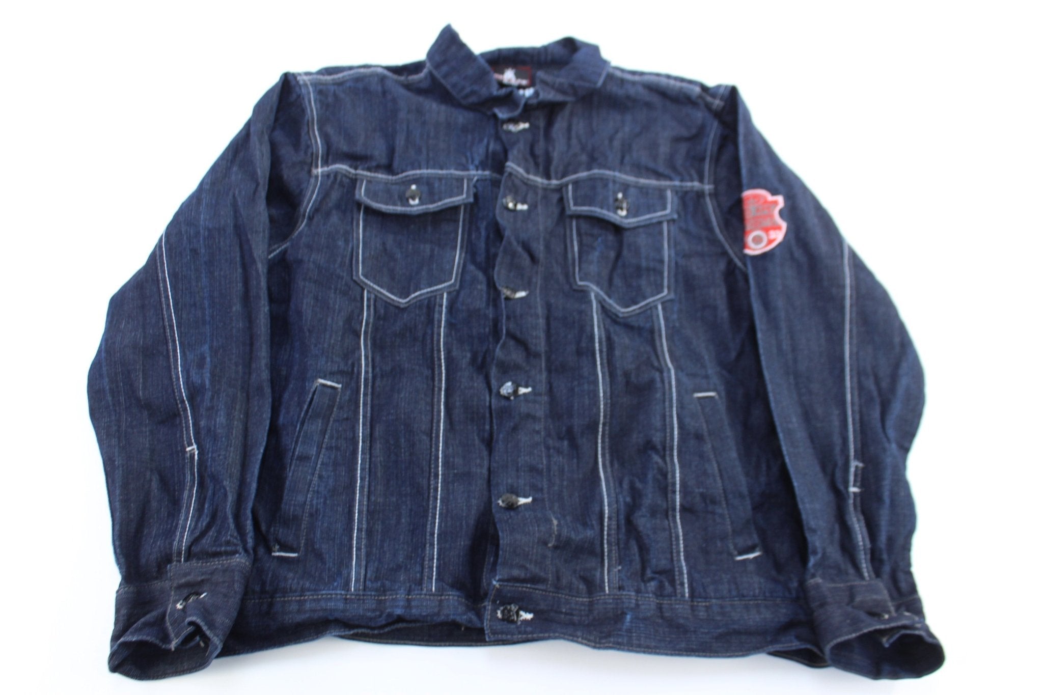 Y2K Red Ape Dark Denim Jacket - Jacket - Thrifted Threads