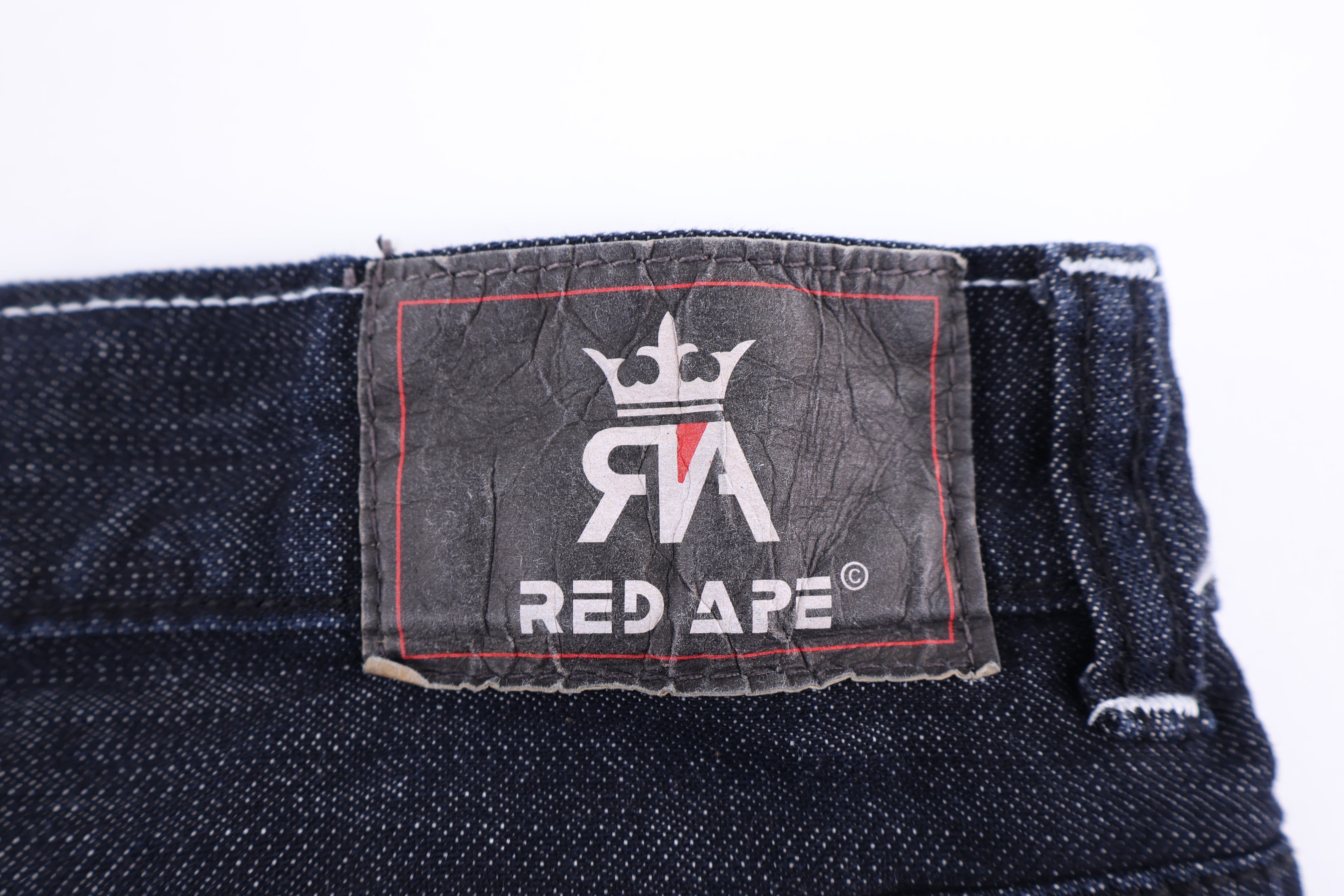 Y2K Red Ape Dark Wash Denim Shorts - Pants/Shorts - Thrifted Threads