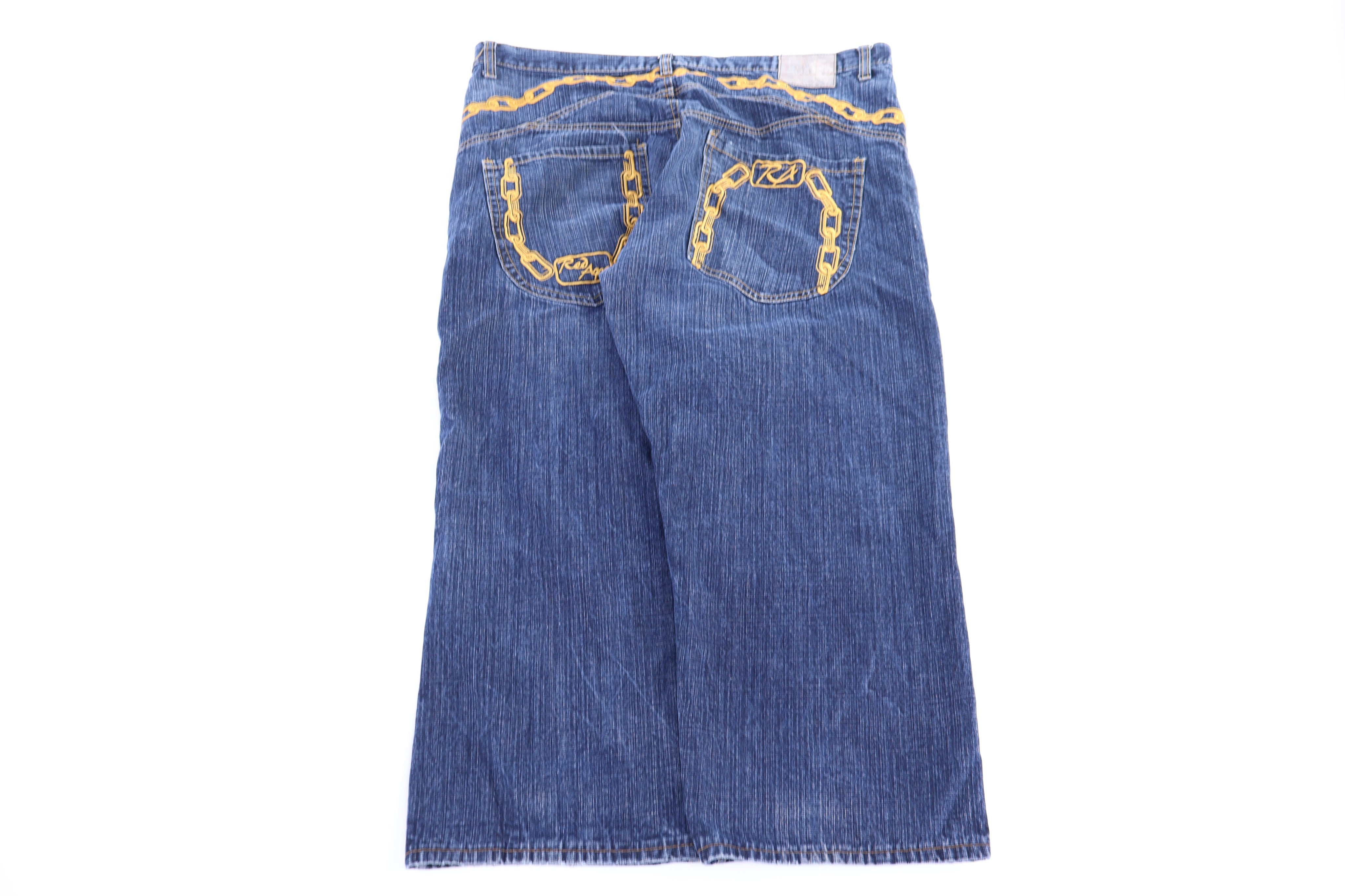 Y2K Red Ape Dark Wash Embroidered Denim Jeans - Pants - Thrifted Threads