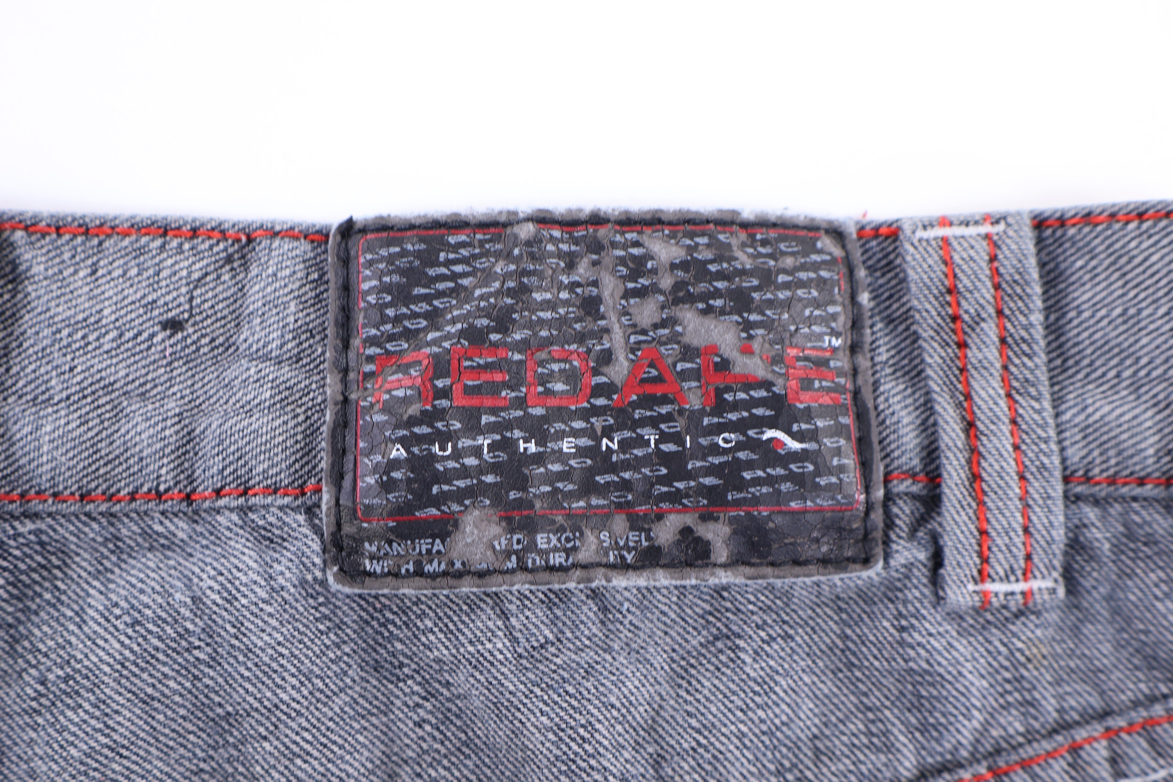 Y2K Red Ape Grey Denim Shorts - Pants/Shorts - Thrifted Threads