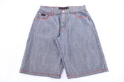 Y2K Red Ape Grey Denim Shorts - Pants/Shorts - Thrifted Threads