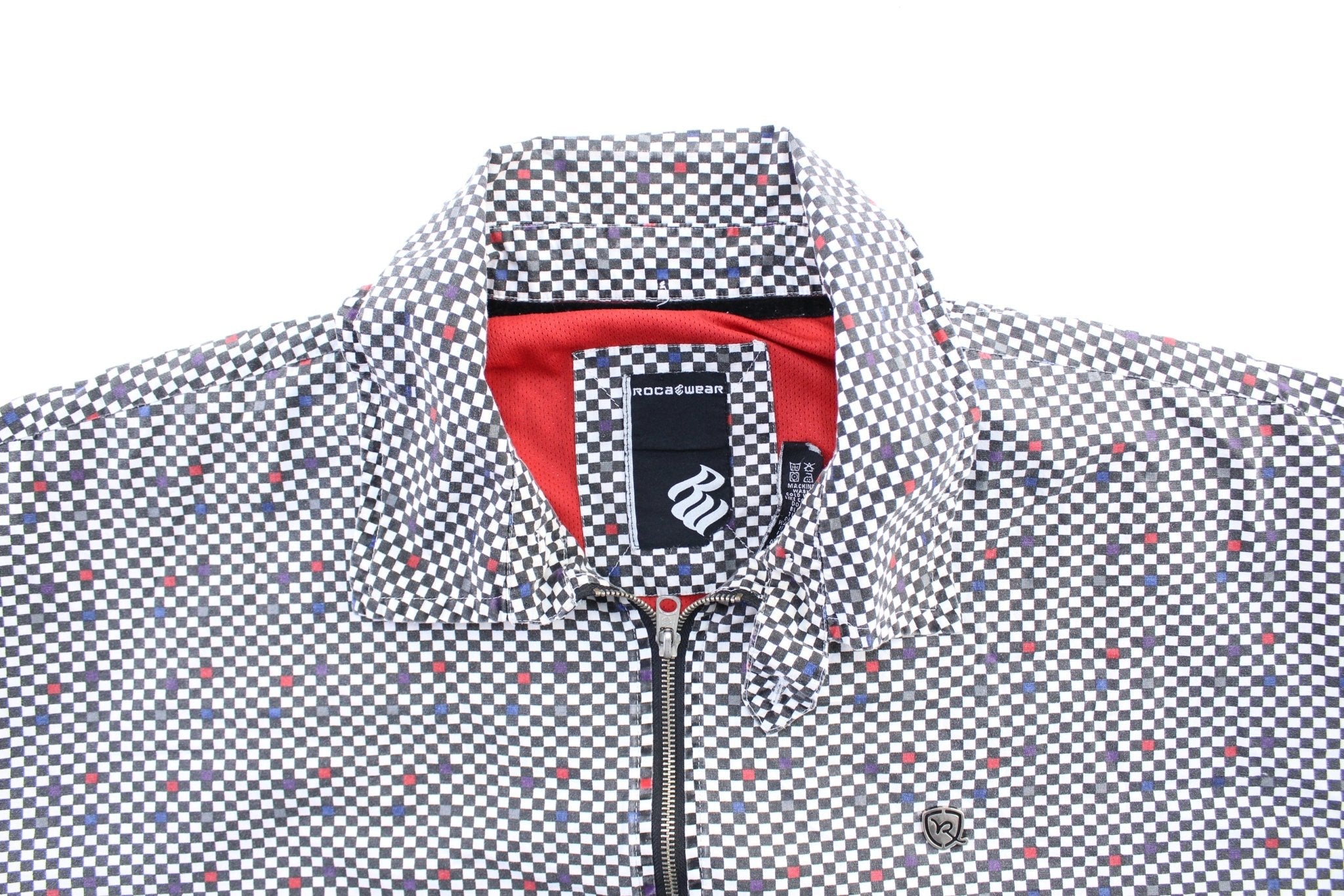 Y2K Rocawear Checkered Zip Up Jacket - ThriftedThreads.com