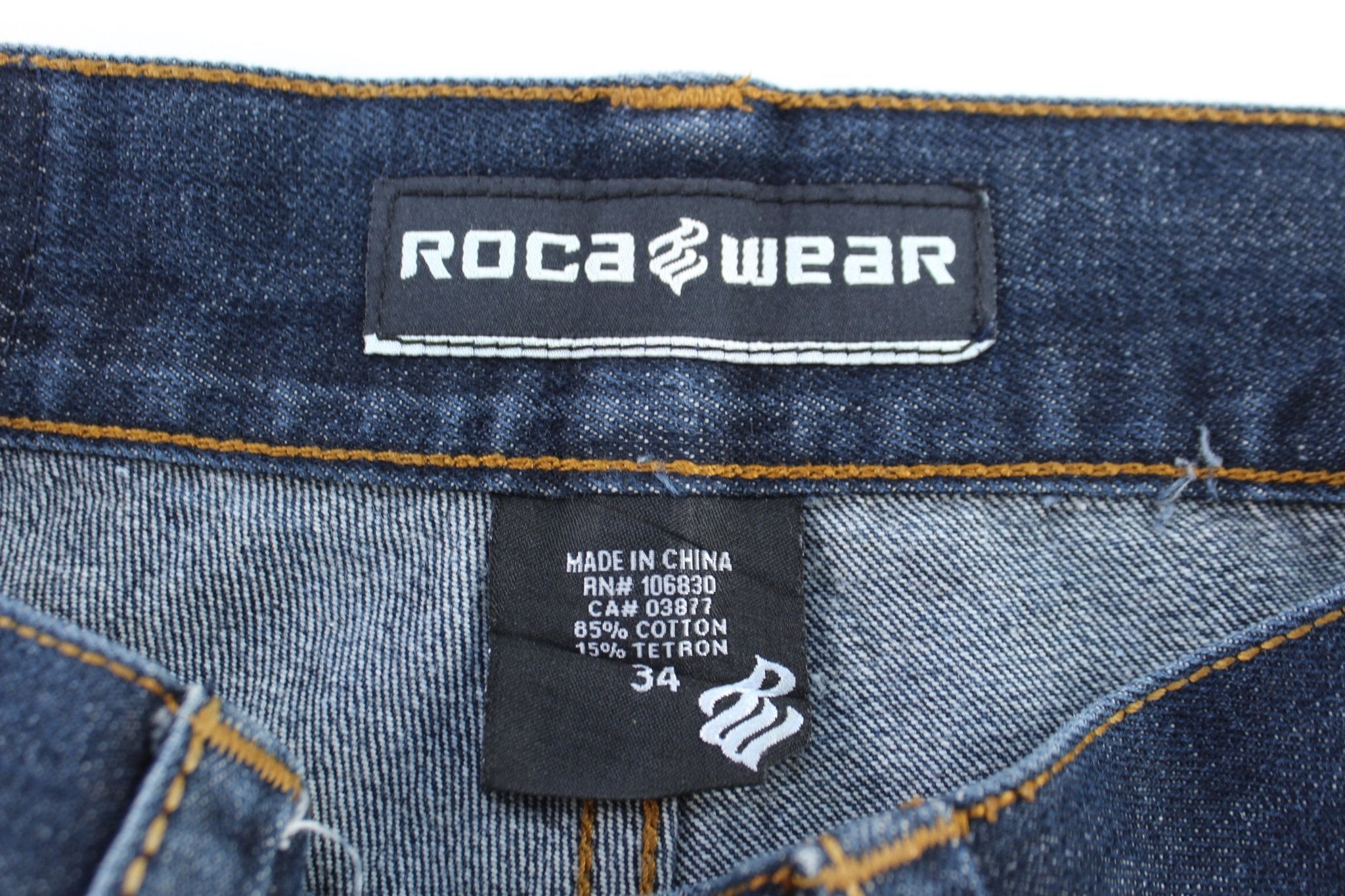 Y2K Rocawear Dark Wash Denim Jeans - ThriftedThreads.com