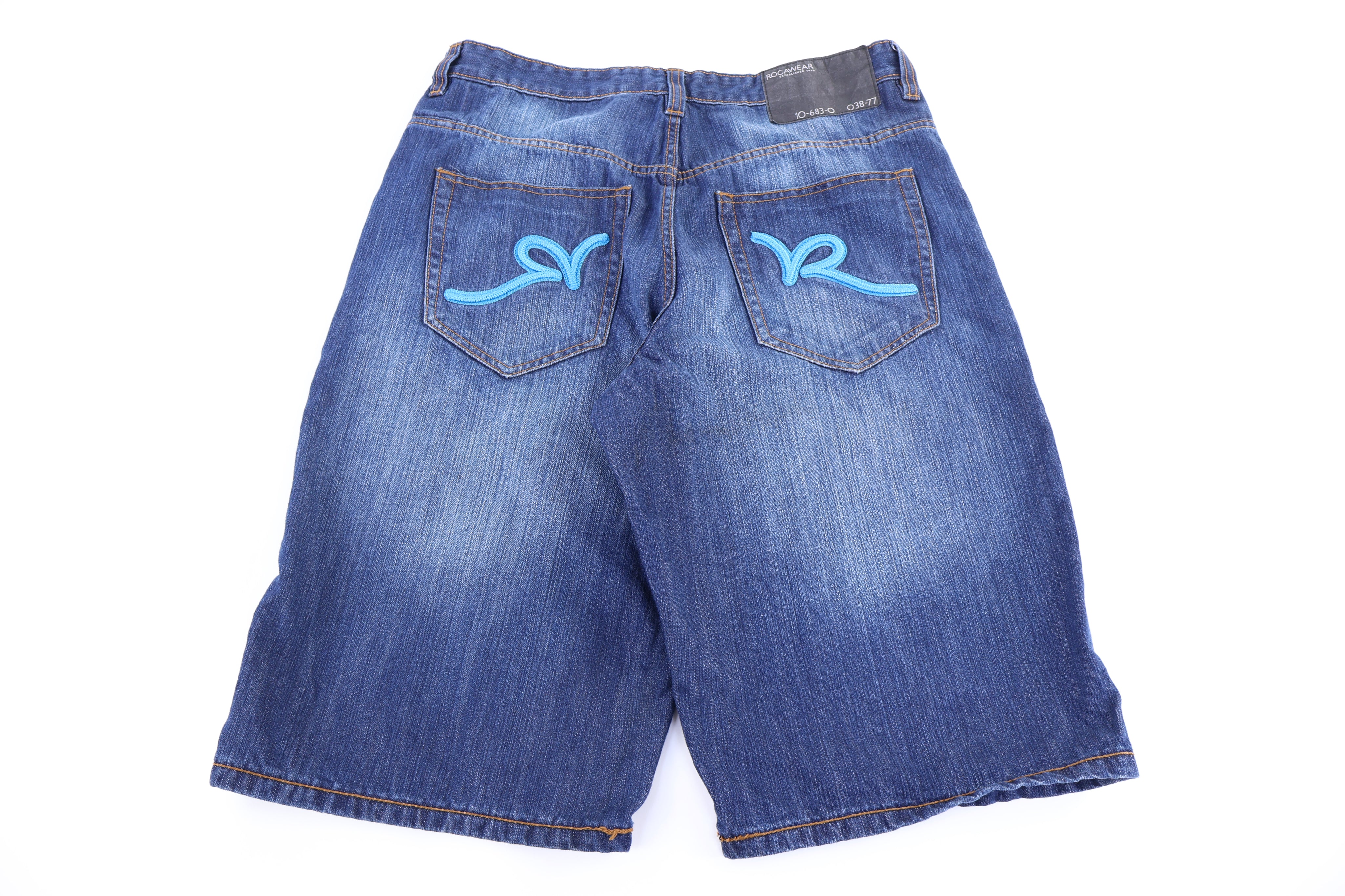 Y2K Rocawear Dark Wash Denim Shorts - Pants/Shorts - Thrifted Threads