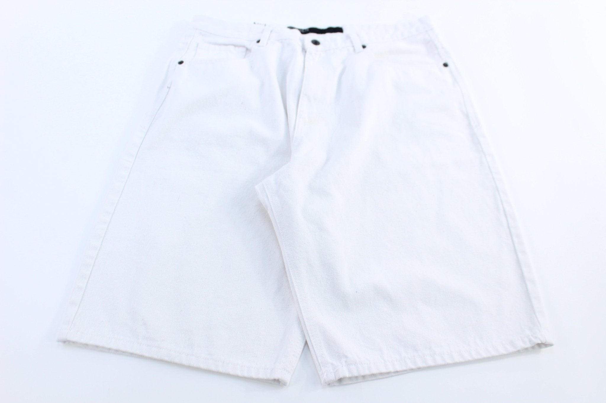 Y2K Rocawear Embroidered White Denim Shorts - Pants/Shorts - Thrifted Threads