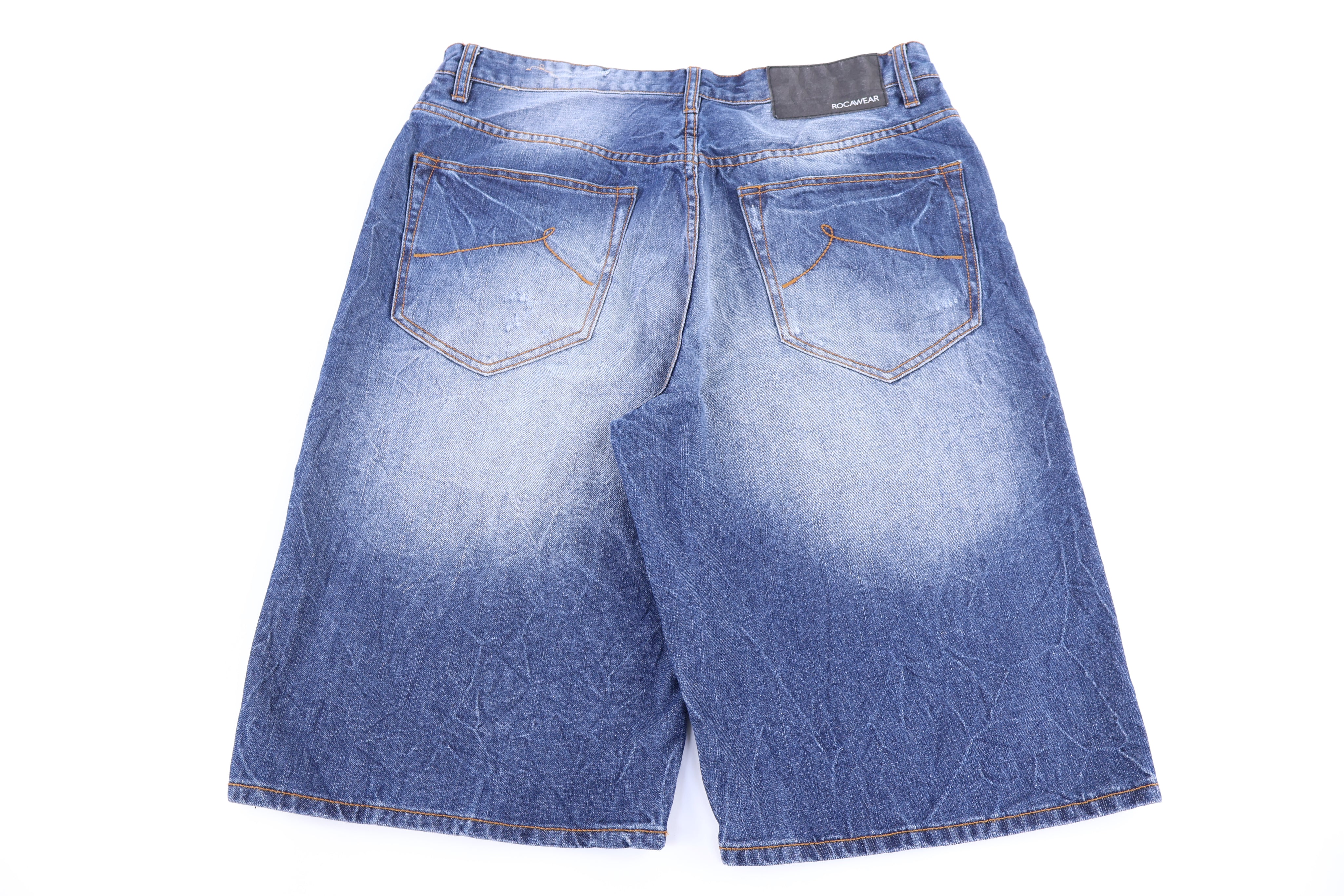 Y2K Rocawear Medium Wash Denim Shorts - Pants/Shorts - Thrifted Threads