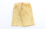 Y2K Royal Republic Yellow Denim Shorts - ThriftedThreads.com