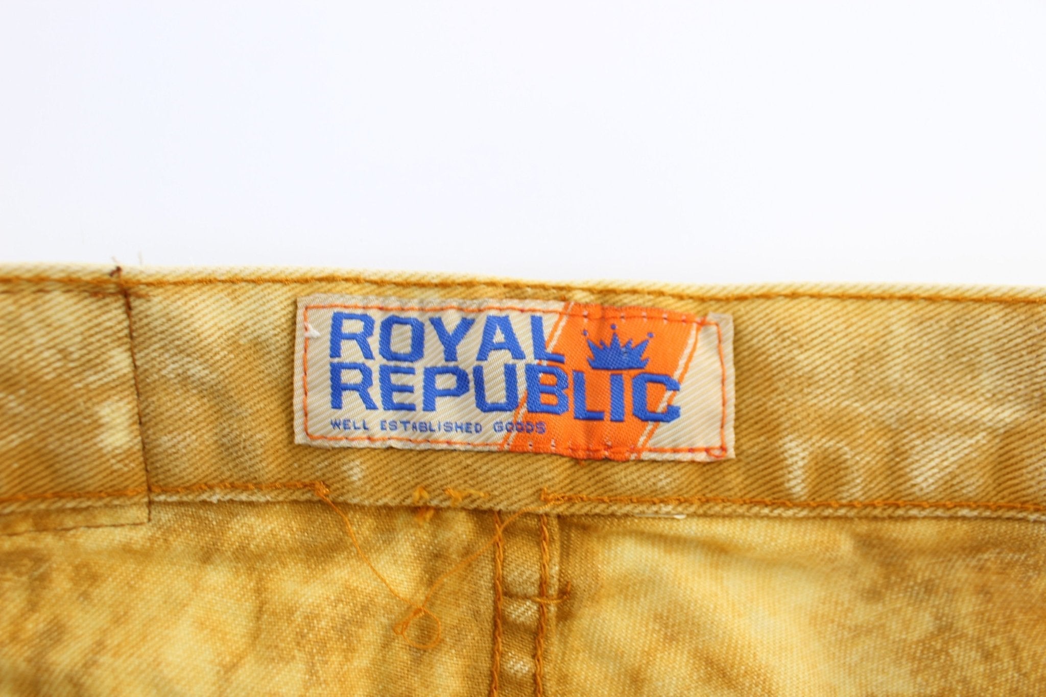 Y2K Royal Republic Yellow Denim Shorts - Pants/Shorts - Thrifted Threads