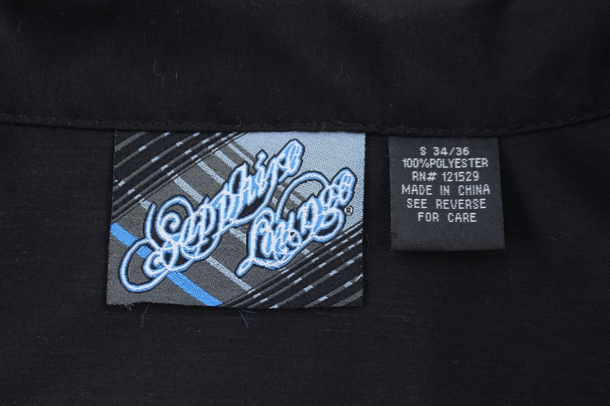 Y2K Sapphire Lounge Flames Graphic Button Down - Button Ups/Downs - Thrifted Threads