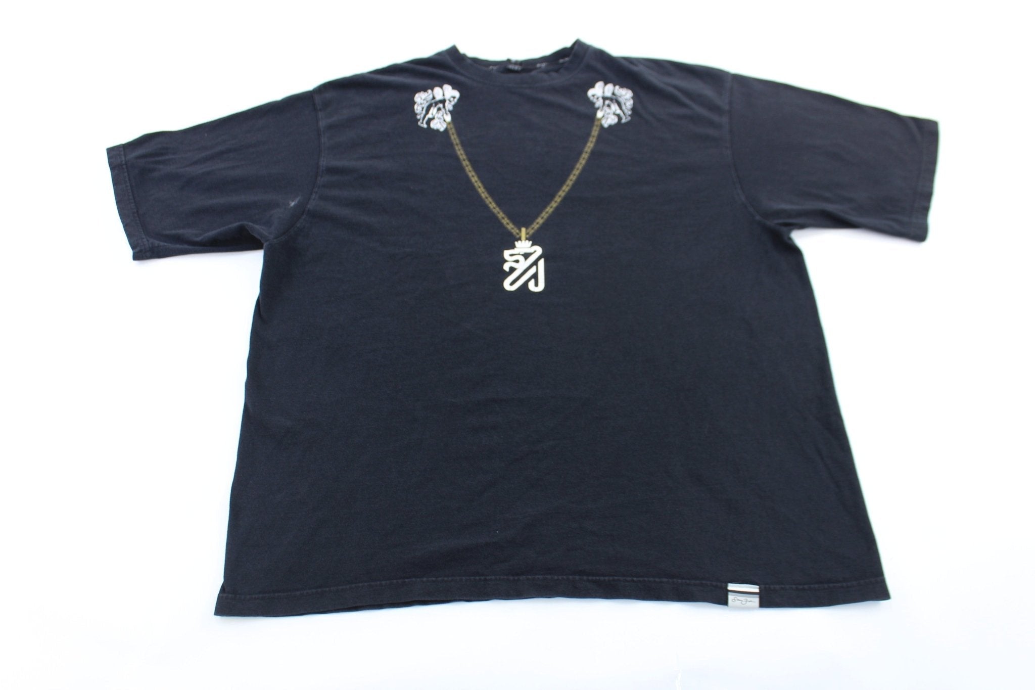 Y2K Sean John Chain Necklace Graphic T-Shirt - T-Shirt - Thrifted Threads