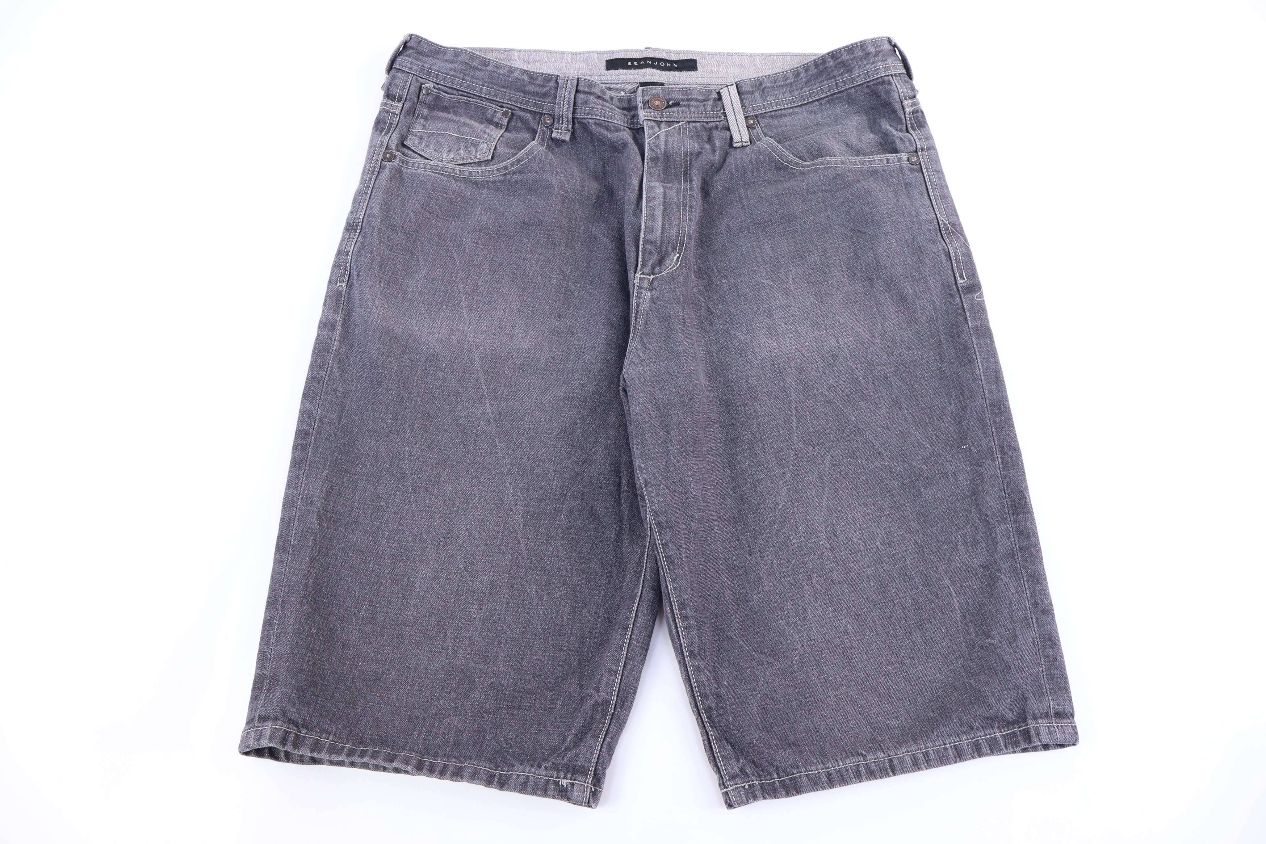 Y2K Sean John Grey Denim Shorts - Pants/Shorts - Thrifted Threads