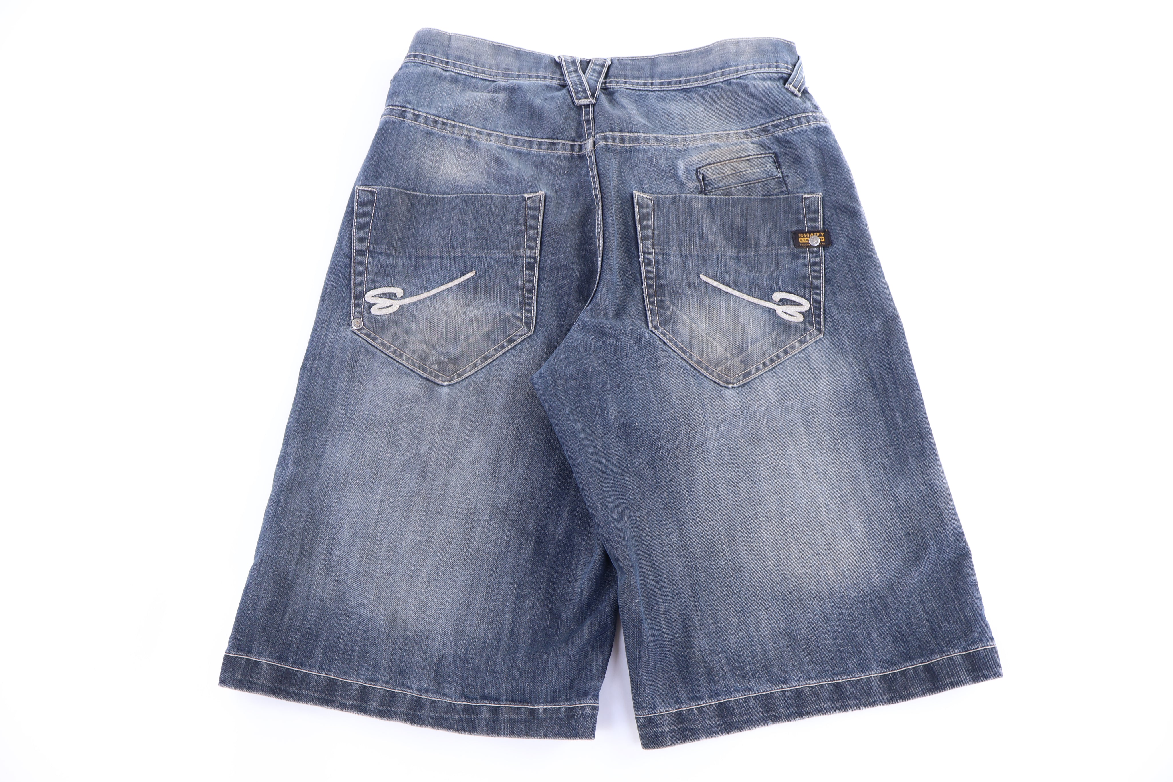 Y2K Shady Ltd Dark Wash Denim Shorts - Pants/Shorts - Thrifted Threads