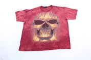 Y2K Skull Bone Tie - Dye T-Shirt - ThriftedThreads.com