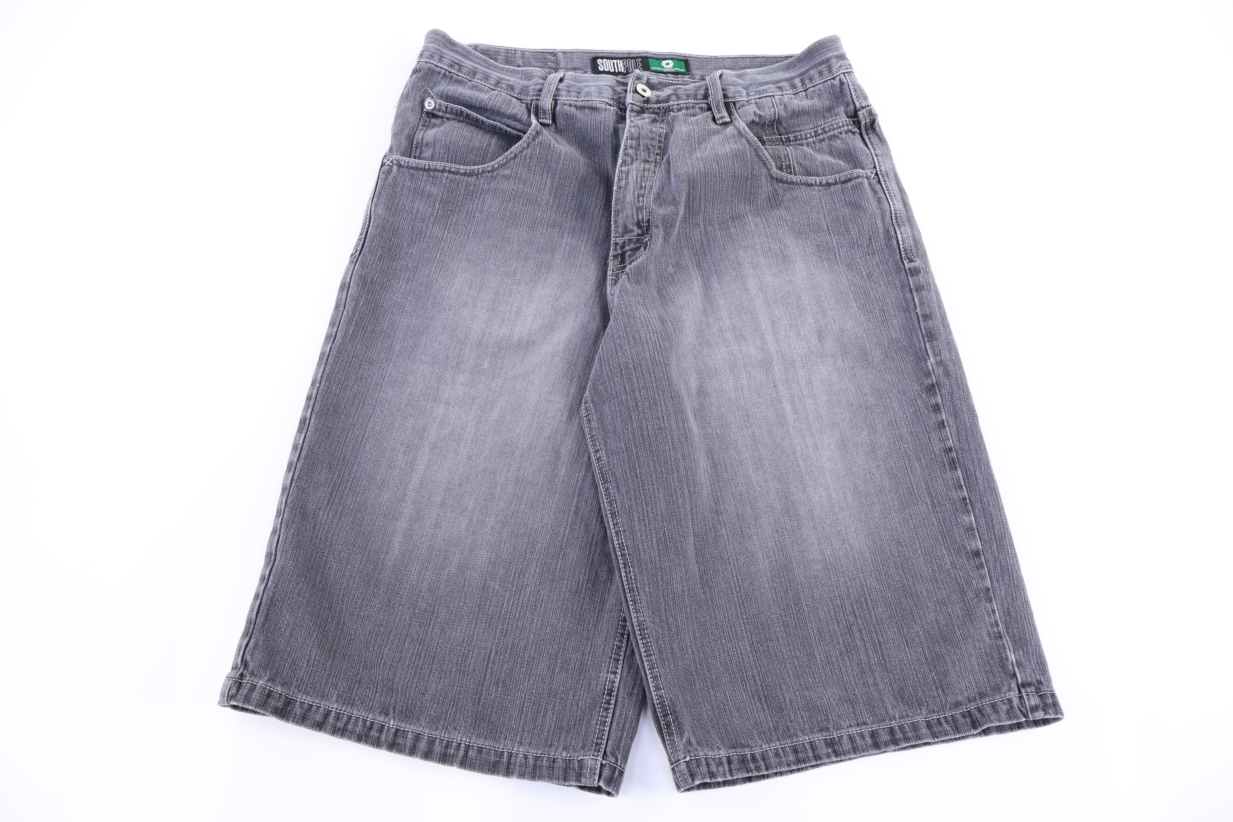 Y2K Southpole Dark Grey Denim Shorts - Pants/Shorts - Thrifted Threads
