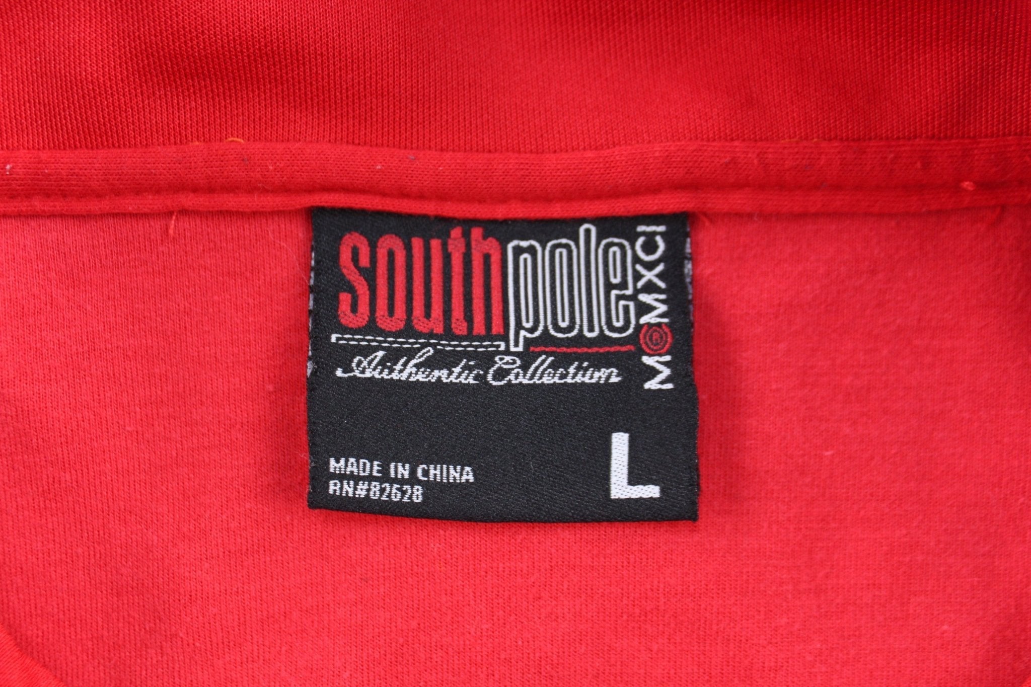 Y2K SouthPole Embroidered Logo Red & Black Track Jacket - Jackets - Thrifted Threads
