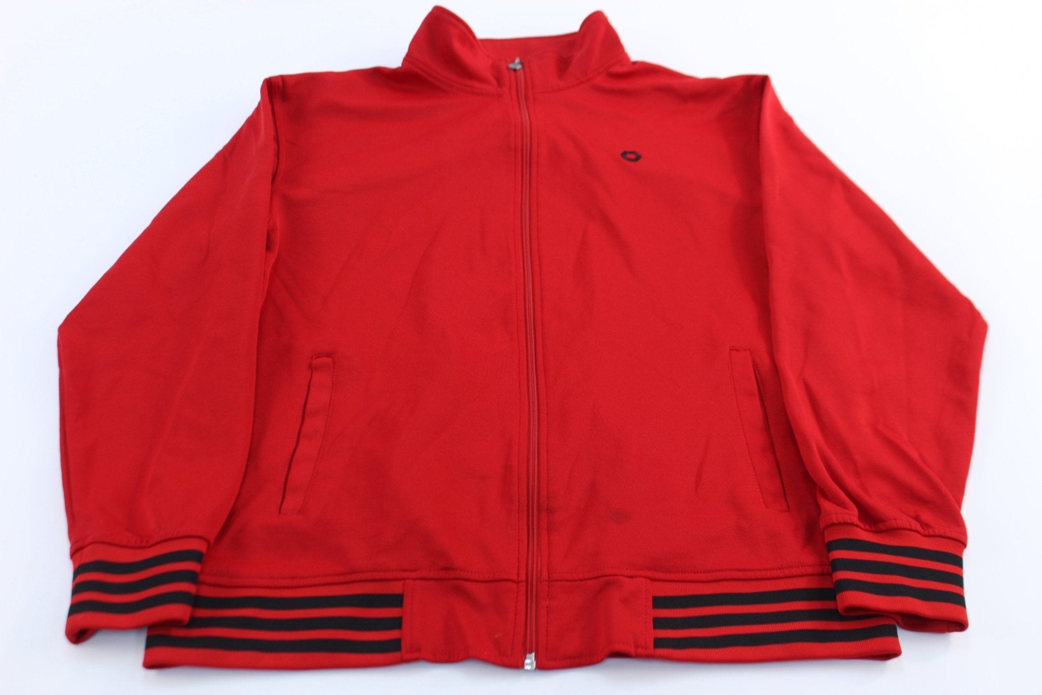 Y2K SouthPole Embroidered Logo Red & Black Track Jacket - Jackets - Thrifted Threads