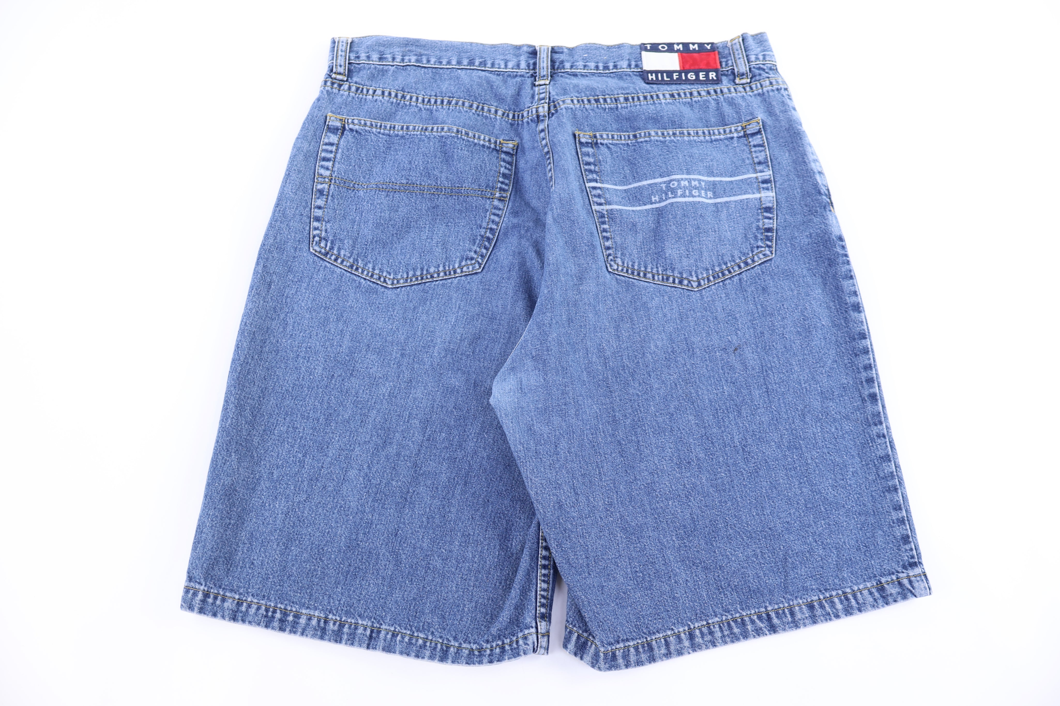 Y2K Tommy Hilfiger Dark Wash Denim Shorts - Pants/Shorts - Thrifted Threads
