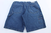 Y2K Urban Edge Dark Wash Denim Shorts - Pants/Shorts - Thrifted Threads