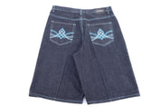 Y2K Urban Label Dark Wash Denim Shorts - Pants/Shorts - Thrifted Threads