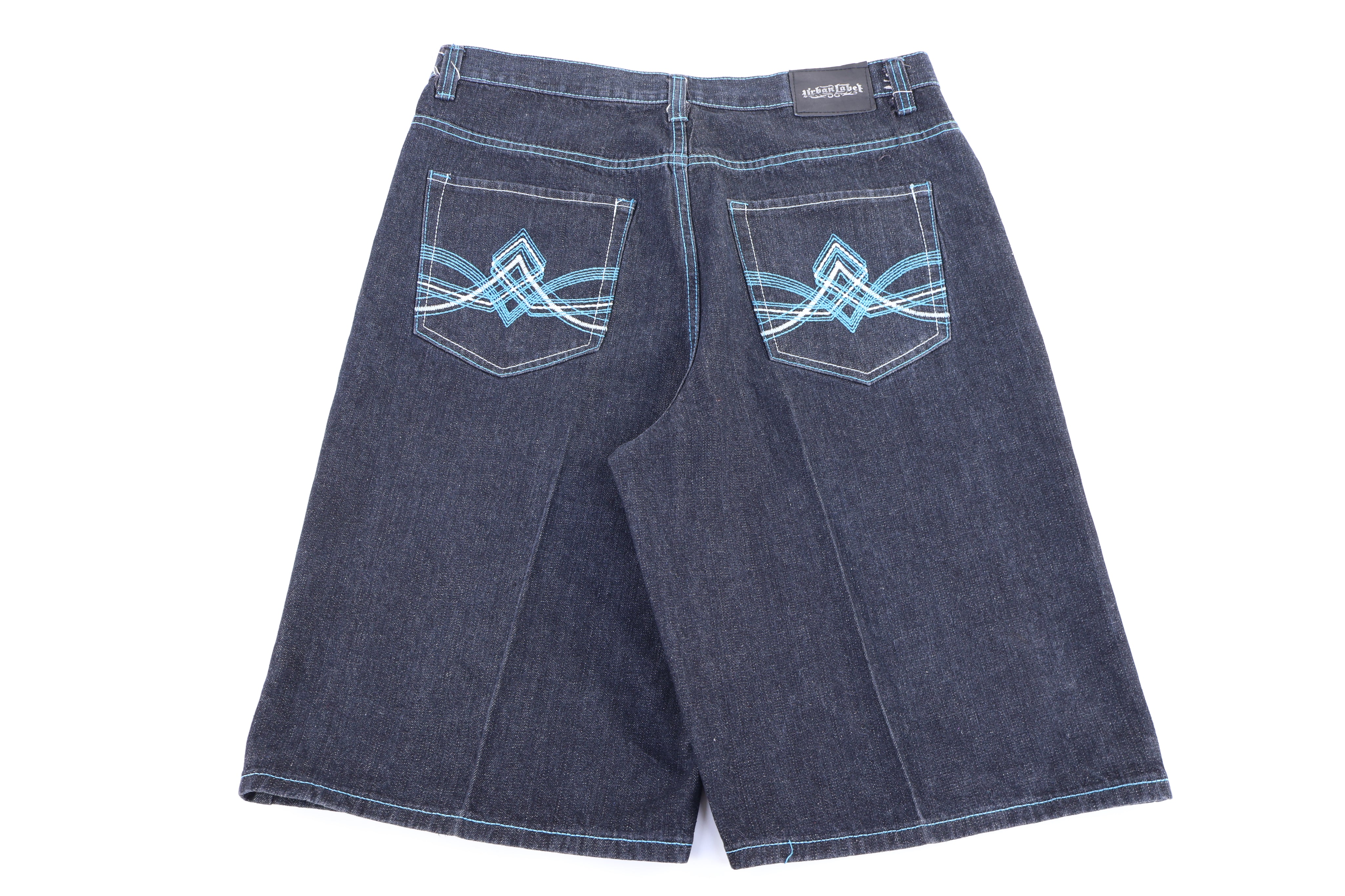 Y2K Urban Label Dark Wash Denim Shorts - Pants/Shorts - Thrifted Threads