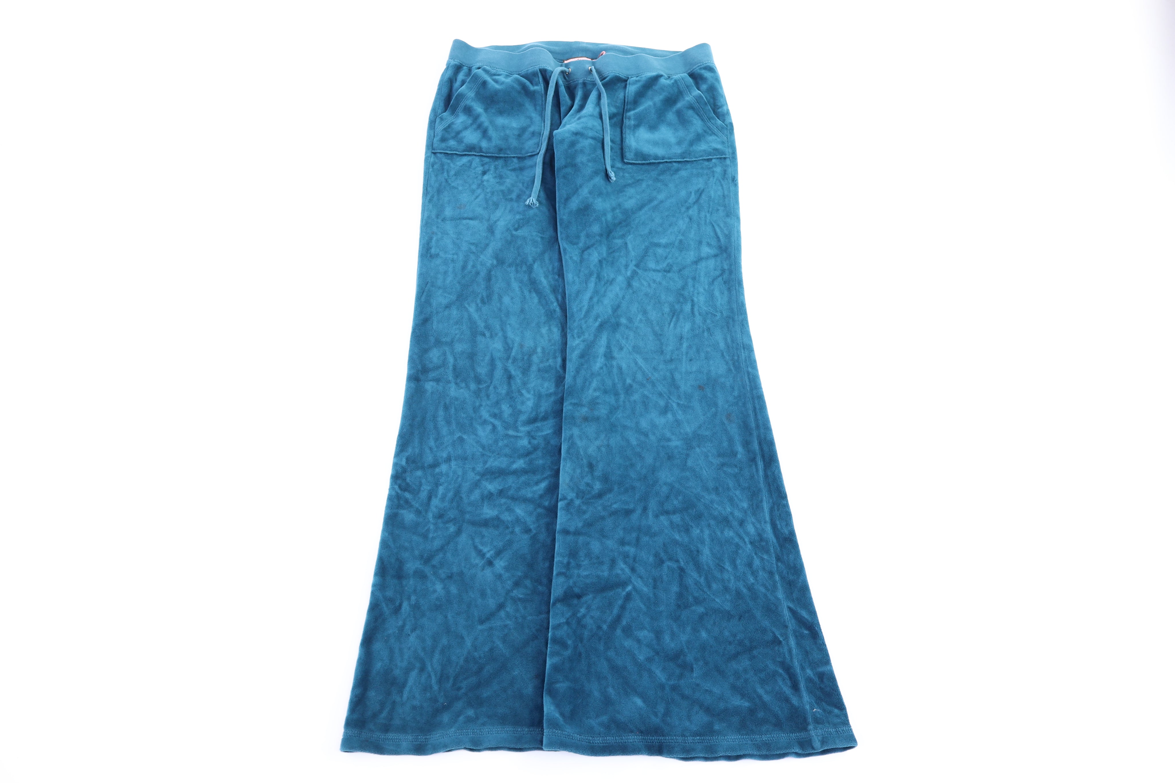 Y2K Women's Juicy Couture Blue Velour Pants - Pants - Thrifted Threads