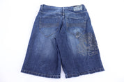 YK Southpole Embroidered Dark Wash Denim Shorts - Pants/Shorts - Thrifted Threads