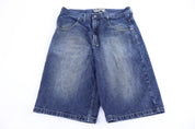 YK Southpole Embroidered Dark Wash Denim Shorts - Pants/Shorts - Thrifted Threads