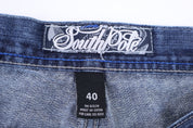 YK Southpole Embroidered Dark Wash Denim Shorts - Pants/Shorts - Thrifted Threads