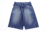 YK Southpole Embroidered Dark Wash Denim Shorts - Pants/Shorts - Thrifted Threads