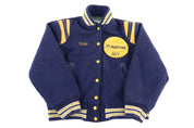 Youth 1977 Yellow & Blue Varsity Jacket - Jacket - Thrifted Threads