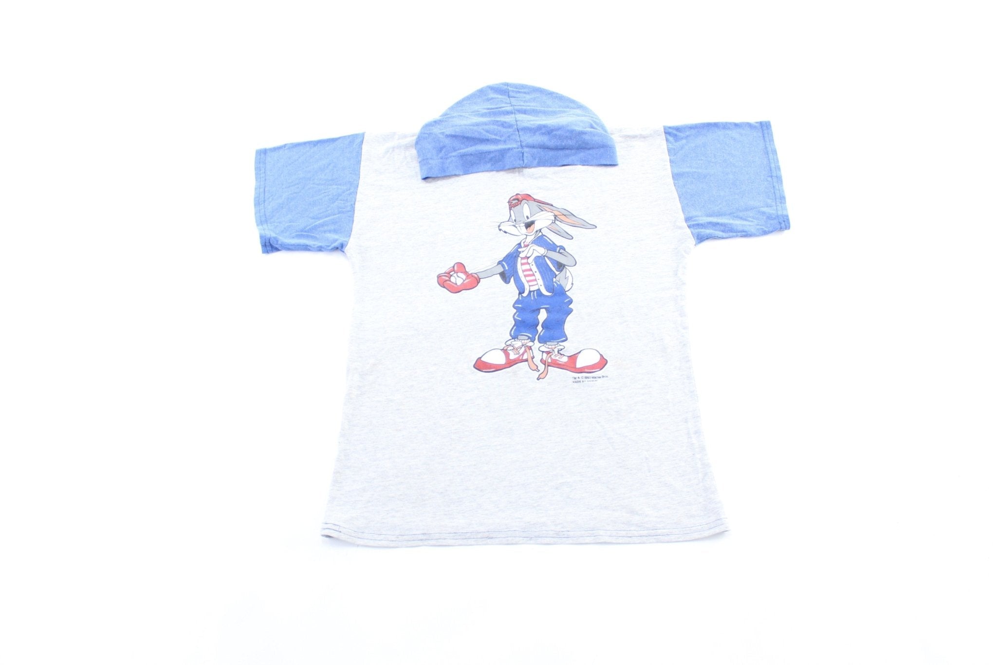 Youth 1993 Looney Tunes Bugs Bunny Baseball Pullover Hoodie - Jacket - Thrifted Threads