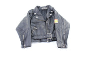 Youth 1997 Tweety Embroidered Black Biker Jacket - Jacket - Thrifted Threads