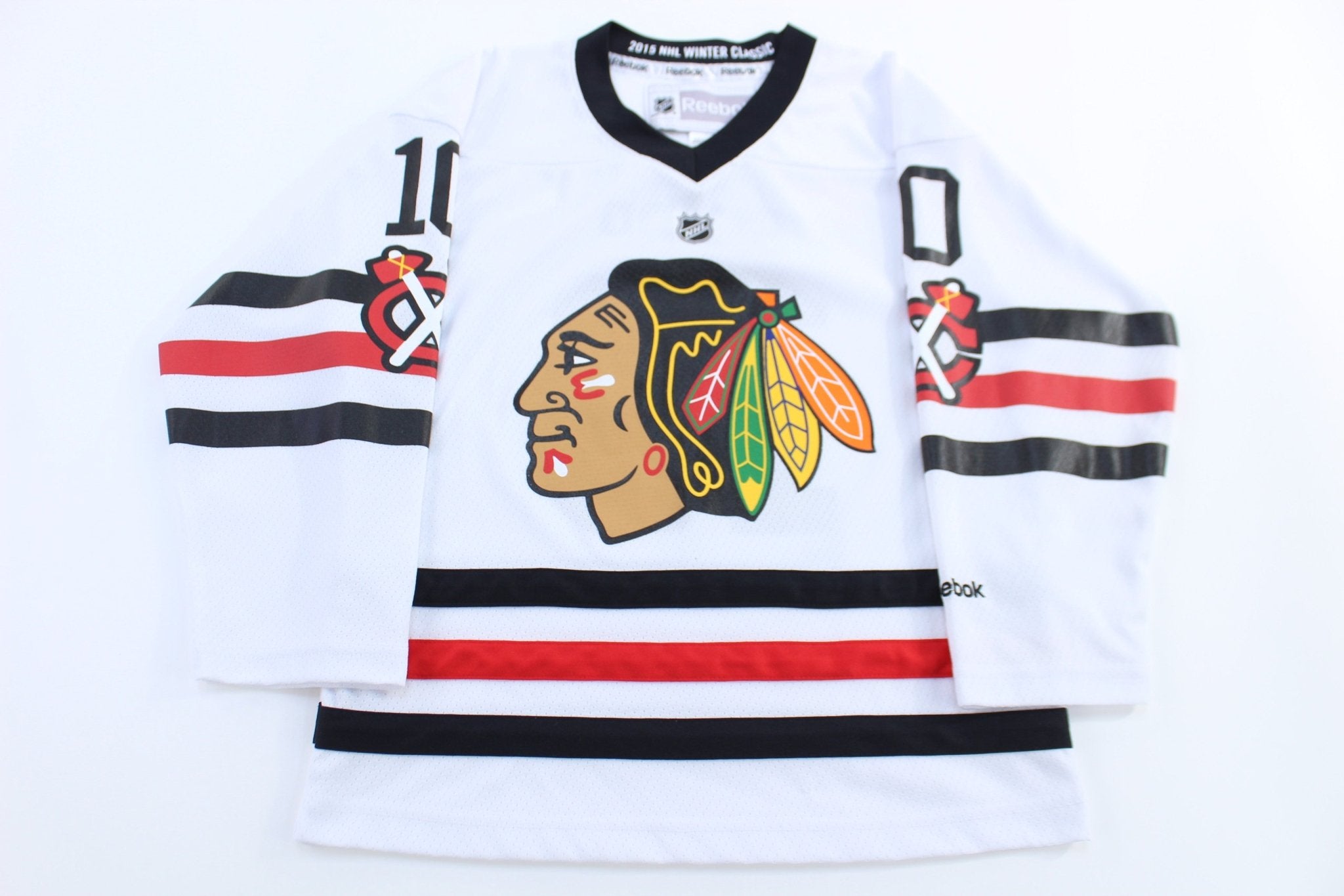 Youth 2015 Reebok Patrick Sharp Chicago Blackhawks Hockey Jersey - ThriftedThreads.com