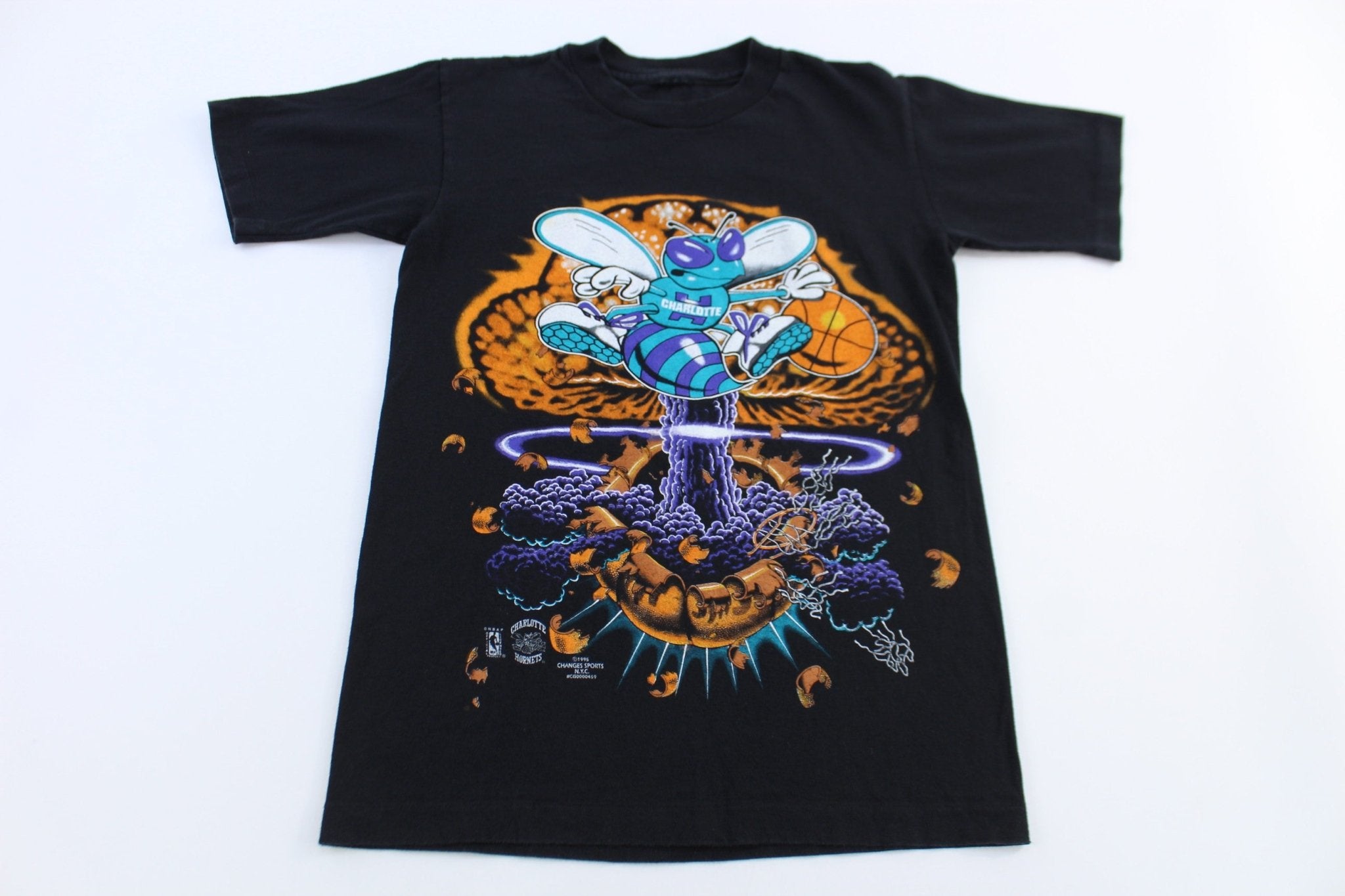 Youth 90's Charlotte Hornets Basketball T-shirt - Shirts & Tops - Thrifted Threads