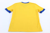 Youth Adidas Embroidered Logo Juuventus Blue & Yellow Striped Soccer Jersey - ThriftedThreads.com