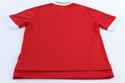 Youth Adidas Embroidered Logo Manchester United Striped Soccer Jersey - ThriftedThreads.com