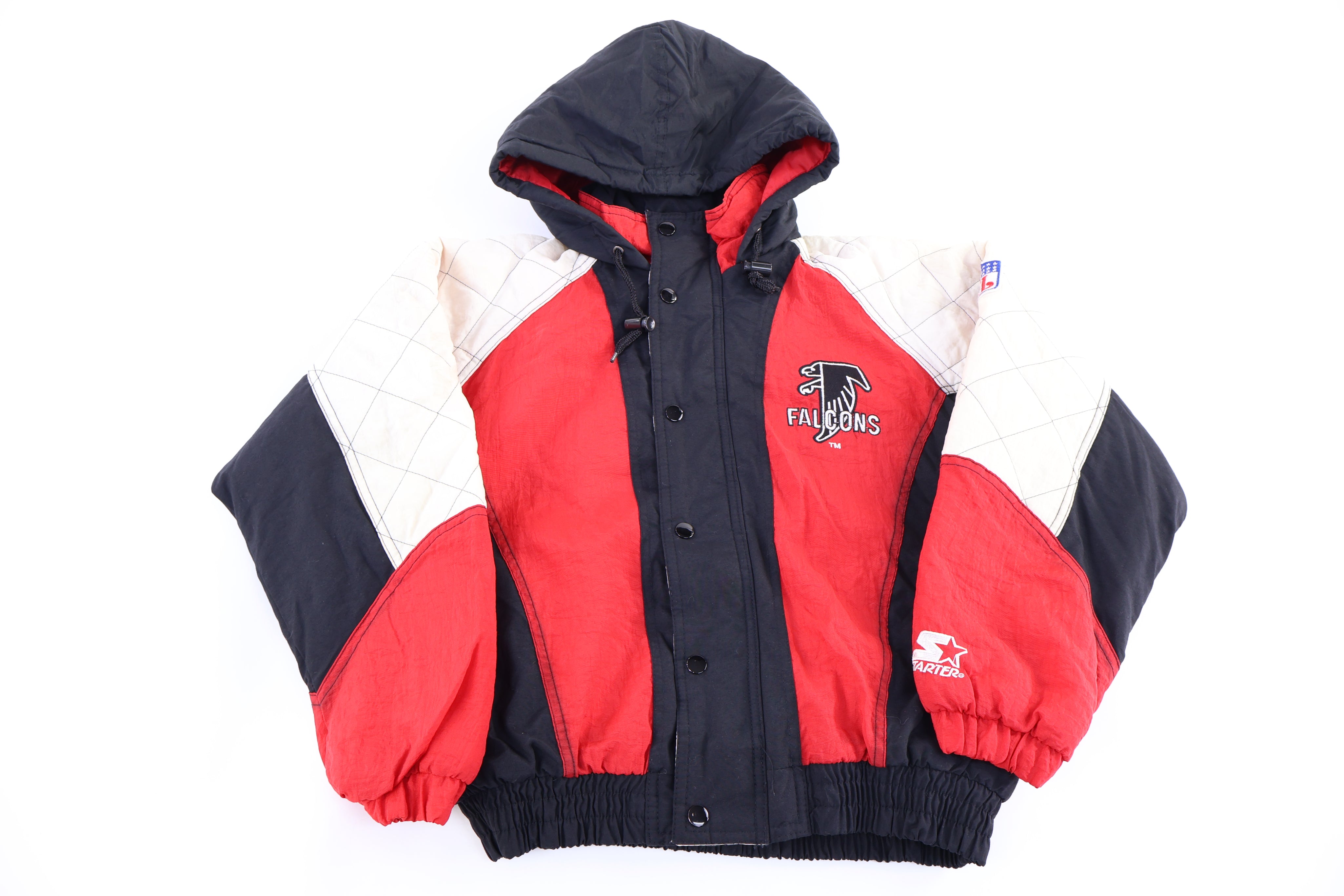 Youth Atlanta Falcons Football Full Zip Puffer Jacket - Jacket - Thrifted Threads