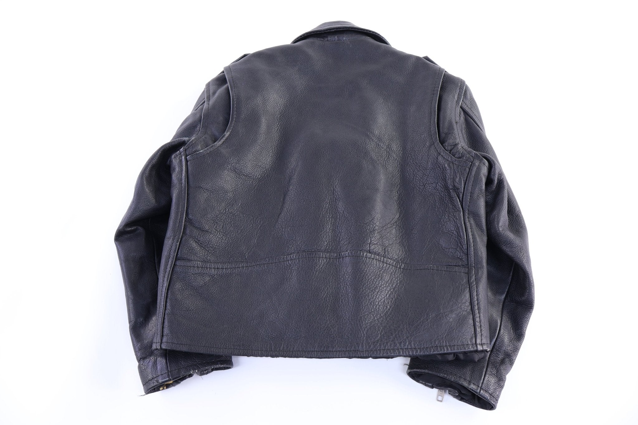Youth Black Leather Jacket - Jacket - Thrifted Threads
